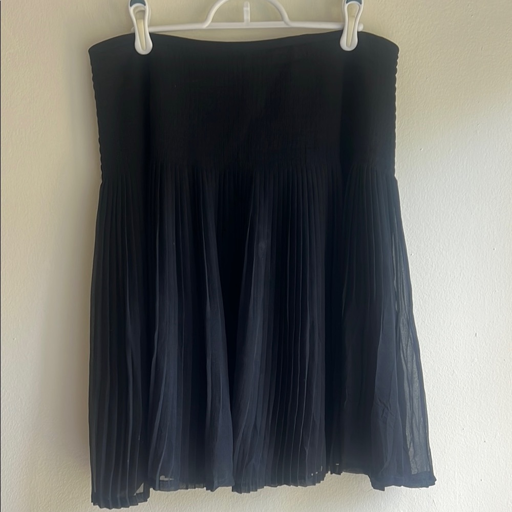 Elegant Black micro Pleated Skirt